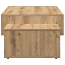 Table basse vidaXL en chêne artisanal 105x55x32 cm, ingénierie du bois - Tabac - Voir 5