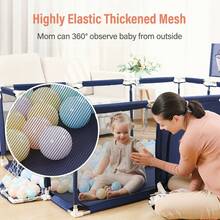 PANGDUBE Baby Bed Protection Rails - Blue - View 4