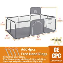 PANGDUBE Baby Bed Protection Rails - Grey - View 9