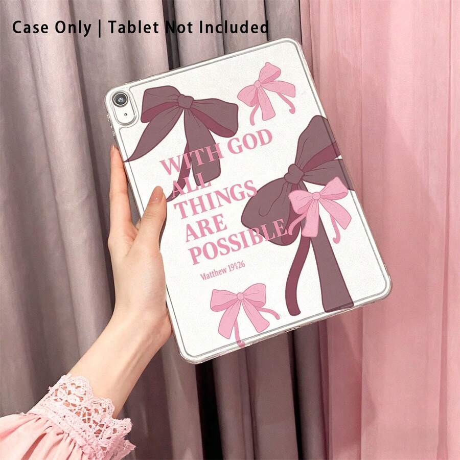 1个高透明防摔TPU平板电脑保护套，高清蝴蝶结UV印刷，兼容iPad 11（2025款）、iPad Mini 6/7、iPad Air 1/2、iPad Air 4/Air 5/Air 6/Air 7、9.7英寸iPad（2019/2020/2021款）、10.2英寸iPad 10/11、iPad Air 11（2024/2025款）、iPad Pro 11（2024款）、iPad Pro 11（2018-2022款）、iPad Pro 12.9英寸/iPad Air 13。 - 彩色 - 查看 1