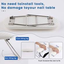 Arm Rest For Nails, Foldable Nail Pillow , Professional Microfiber Leather Nail Hand Rest, Manicure Hand Pillow For Nail Art Stand Table Desk, Nail Armrest Cushion For Nail Technician Use - White - View 5