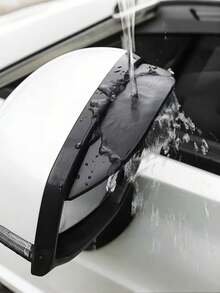 A Set Of 2 Silicone Rain Covers For Car Side Mirrors, Essential For Rainy Days, Windshield Cover, Compact Style, Practical Solution, Durable Materials, Weather-Resistant, Car Mirror Additions, Mirror Protective Film, Car Owners