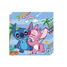 42pcs Space Theme Baby Blue & Pink Couple Sewing Birthday Party Supplies, Paper Plates, Napkins, Tablecloth, Bunting, Serves 20 People - Multicolor - View 11