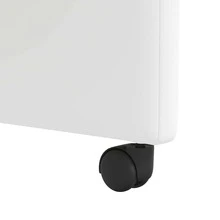 vidaXL Chaises de salle à manger avec roues avec des roues 2 pcs Blanc - Blanc - Voir 8