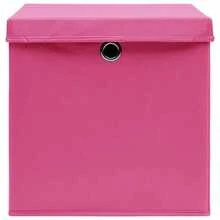 vidaXL Camerette con Coperture 10 pz Rosa 32x32x32 cm in Tessuto - Rosa - Visualizzare 4