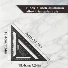 1 Pc Premium Aluminum 16-Inch Triangle Ruler: Accurate Angle Gauge For Professional Drawing & Workshop Applications,Woodworking, Construction & Art Design - one-size - View 6