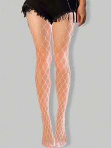 高弹力黑色、紫色、红色和白色女士连裤袜/紧身裤/长筒袜 - 彩色 - 查看 9