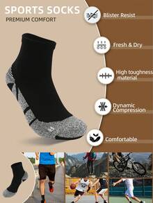2 đôi tất bóng rổ nam dày dặn, cao đến bắp chân - Giảm sốc, thoải mái và thoáng khí, thiết kế cao cổ, phù hợp cho thể thao, tập luyện | Tất thể thao cao cổ dành cho nam, lý tưởng cho lối sống năng động - Nhiều màu - Xem 8