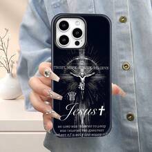 Jesus Cross Religious Phone Case For IPhone17/16/15/14/13/12/11/8/7/XS/Pro Max/Plus/Pro/SE/XR/E/XS Max/ Mini( High End Film Shell  Sports Elements, Valentine's Day Gifts, Birthday Gifts, Surprise Gifts For Friends, Family, Girlfriends, - 彩色 - 查看 4