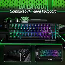 Bàn phím cơ MAGIC-REFINER X68HE, cảm biến Hall kích hoạt nhanh, tốc độ phản hồi 8K 0.125ms, bố cục 60% kiểu Anh, đèn RGB có thể thay nóng, được thiết kế dành cho game thủ. - Nhiều màu - Xem 4