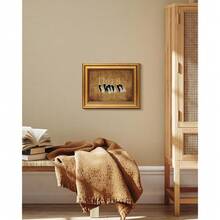 VIYYIEA Vintage Gold Framed Wall Art For Living Room, Cranes Canvas Prints Home Decor, Oil Painting Picture, Bedroom Wall Decor Gifts For Friends Or Family -[Seven Cranes]-(10L X 8W) - [七鶴] - 查看 8