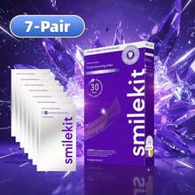 7对/14片紫色牙齿美白贴，深层清洁，口腔护理，牙齿美白贴，清新口气，适合旅行和居家使用，紫色牙齿美白贴，PAP，紫色干粘性牙齿美白贴 - 紫色牙貼-7對 - 查看 1