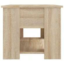Table basse vidaXL chêne sonoma 79x49x41 cm en bois d'ingénierie - Tabac - Voir 7
