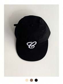 1 peça Boné de aba reta com cano alto, boné retrô de skate com 5 painéis, chapéu feminino com aba camuflada, boné de beisebol xadrez de veludo cotelê com letras americanas originais da BiteBerry, chapéu de sol casual simples e moderno unissex de veludo cotelê, boné estilo hippie chic para skatistas de rua ao ar livre - Boné de beisebol símbolo - Ver 6