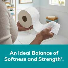 Angel Extra Large Volume Combination With Fresh Linen Scented Tube Mega RollsToilet Tissue 4 Mega Rolls = 16 Regular Rolls, Soft Toilet Paper, Soft And Strong Toilet Tissue Ultra Clean Care With A Wavy Texture, Effectively Cleans, Septic TankSafe And Clog-Proof, Soft And Strong, Value Pack.Toilet Paper, Extra Large Rolls, Septic TankSafe Paper, Clog-Proof, Soft And Strong, Ultra Clean Texture, Flushable Toilet Paper,Packaging May Vary - 白色 - 查看 4