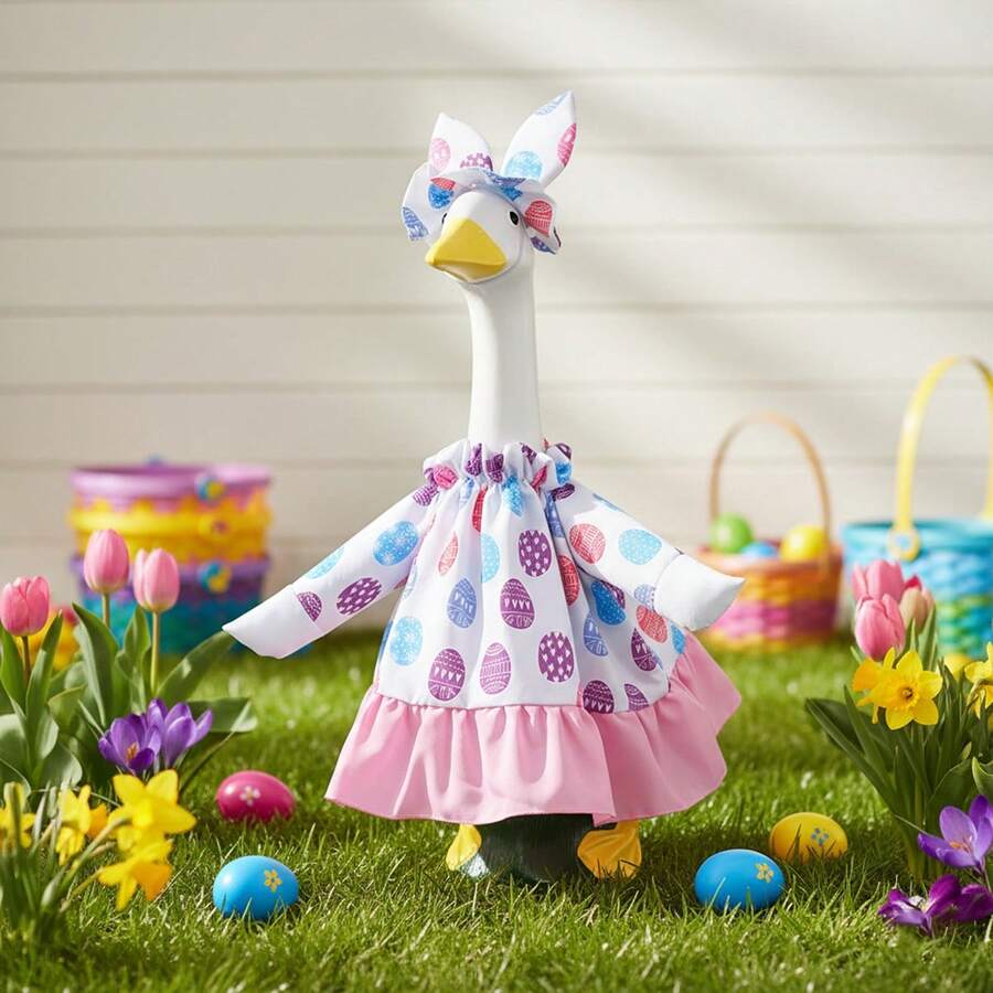 Easter Porch Goose Outfits For Plastic Goose Lawn Goose Statue Clothes ...