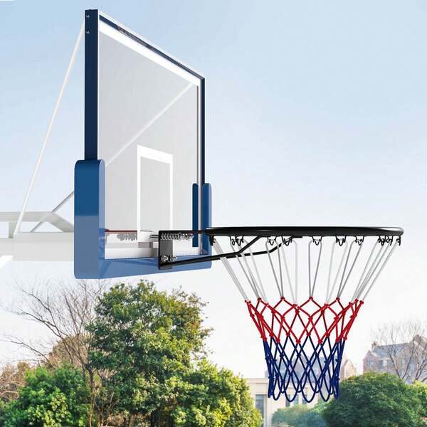 Lifezeal 18" Basketball Rim With Double Springs & All Weather Net For Indoor & Outdoor Black/Orange