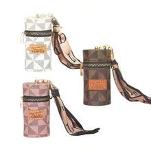 1个时尚便携新款口红盒零钱包汽车钥匙链，迷你奢华钥匙扣 - 彩色 - 查看 6