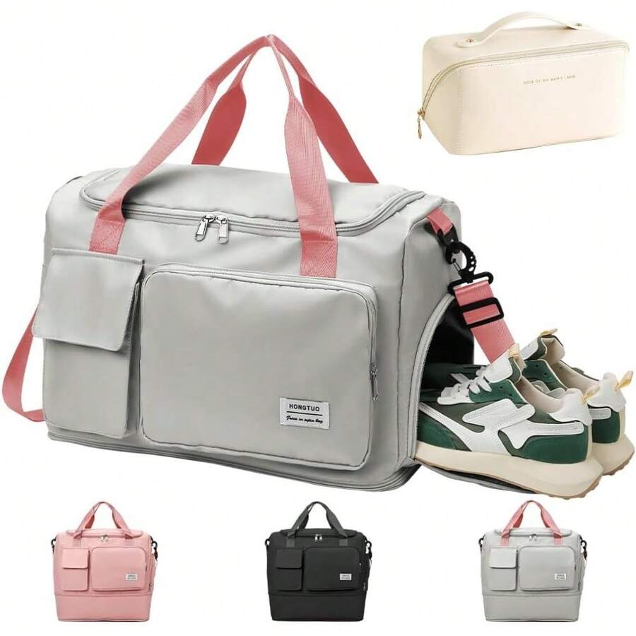 mhjLukovee Maleta Deportiva Hombre Impermeable Mochila Gym Gran Capacidad Mochila Deportiva para Hombre y Mujer Bolsa de Viaje con Compartimento para Zapatos/Neceser/Separación Húmedo y Secosleeping Bags - 220083251 - Ver 1