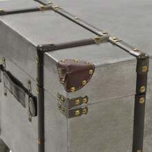 table basse vidaXL en MDF et aluminium 102 x 51 x 47,5 cm - Argent - Voir 4