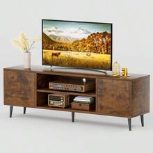 Homall 65 Inch Modern TV Stand, Rustic Oak Wood Entertainment Center With Storage Drawers Management Living Room - 預設 - 查看 8