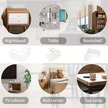 1pc Transparent Furniture Corner Protector - Silicone Safety Bumper, For Table Edges And Sharp Corners, Proven To Prevent Damage And Scratches, Suitable For Hard Floors, Glass And Metal Surfaces, Furniture Protection | L-Shaped Protector | Silicone Material, Furniture Corner Protector - Multicolor - View 7