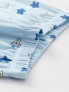 Balabala Conjunto de pijama para niños, ropa de casa para niños y niñas en primavera - tinte azul - Ver 5
