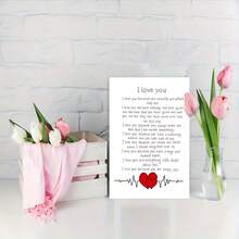 1张独一无二的“我爱你，因为你就是你”生日贺卡 - 非常适合在特殊场合和纪念日送给妻子、丈夫或爱人 - 彩色 - 查看 8