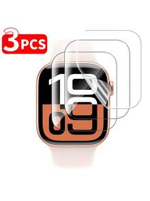 3pcs 10th Gen 38/40/41/42/44/45/49mm Transparent TPU Hydrogel Screen Protector Film, Compatible With Apple Watch Ultra/SE/8/7/6/5/4/3/2/1 - 3pcs - View 14