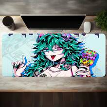 1pc Large Gaming Mouse Pad With Cute Anime Girl Design - Non-Slip Rubber Base, Washable Surface, Long Desk PC, Office, Gaming Setup - Gamers & Anime Fans (Large Computer), Office Workspace, Playful Aesthetic, Smooth Texture, Extended Mousepad, Office Workers, Mouse Pad, Desk, Mouse Pad Desk, Cool Boy, Pink Girl Gaming Setup, Mouse Pad Women Desk Special Offer, Large Mouse Pad Women, Women'S Mouse Pad, Gaming Mouse Pad, Gaming - 15.75*31.5英寸 - 查看 2