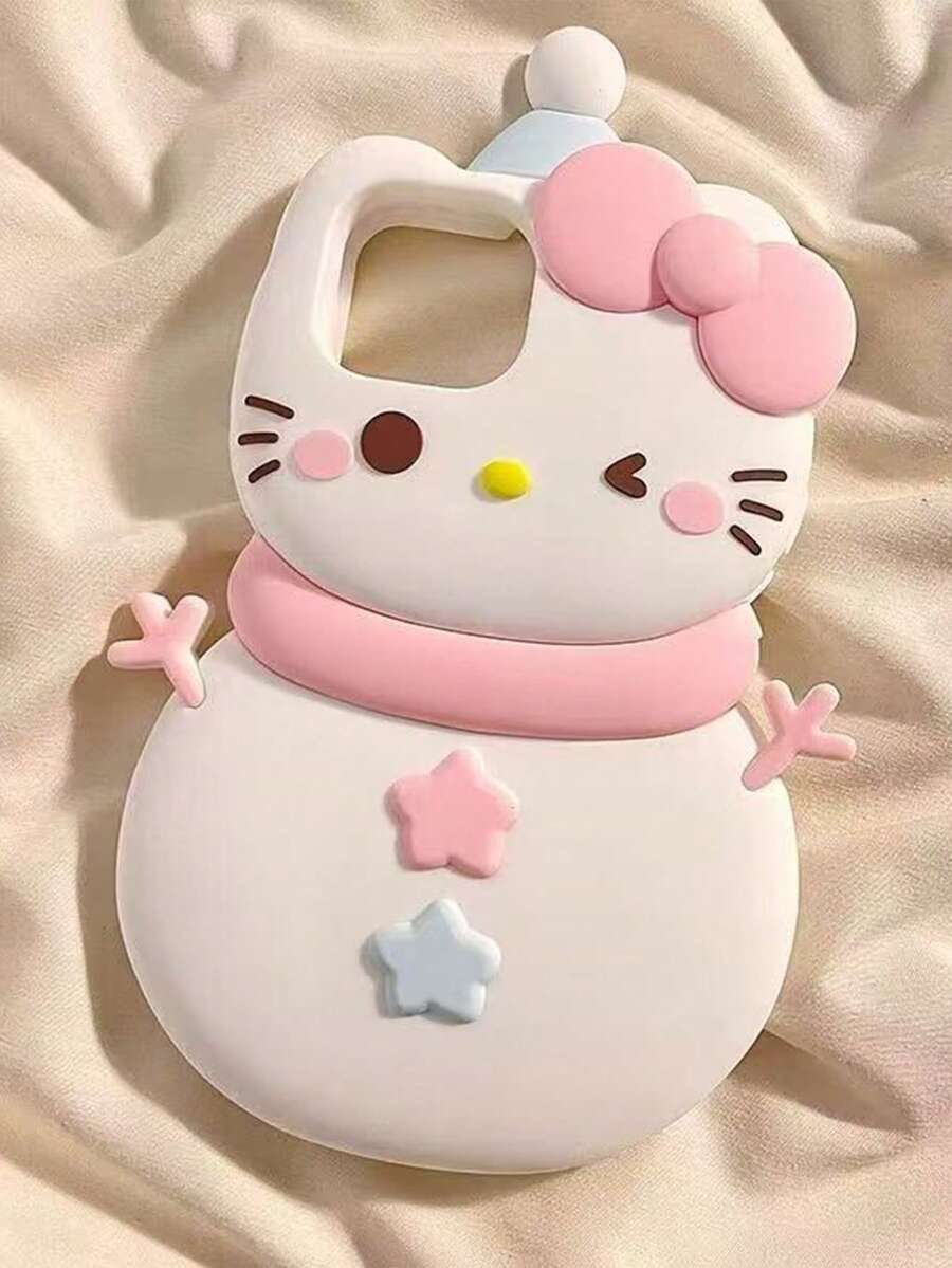 1 chiếc ốp lưng điện thoại silicon chống nước, chống sốc hình mèo Sanrio, người tuyết và nơ hồng dễ thương & thời trang, tương thích với Apple Series 17, 11/12/12 Pro, 13/14/15, 13 Pro/14 Pro/15 Pro, 12 Pro Max/13 Pro Max/14 Pro Max/15 Pro Max, 16, 16 Pro, 16 Pro Max, 17, 17 Pro, 17 Pro Max - Nhiều màu - Xem 1
