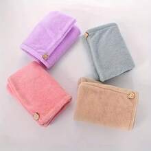 Quick Dry Hair Turban With Super Absorbent Microfiber Towel - High Water Absorption For Swimming, Fitness, Spa, Soft Towel For Curly/Straight Hair, Suitable For After Shower And Outdoor Use - Multicolor - View 2