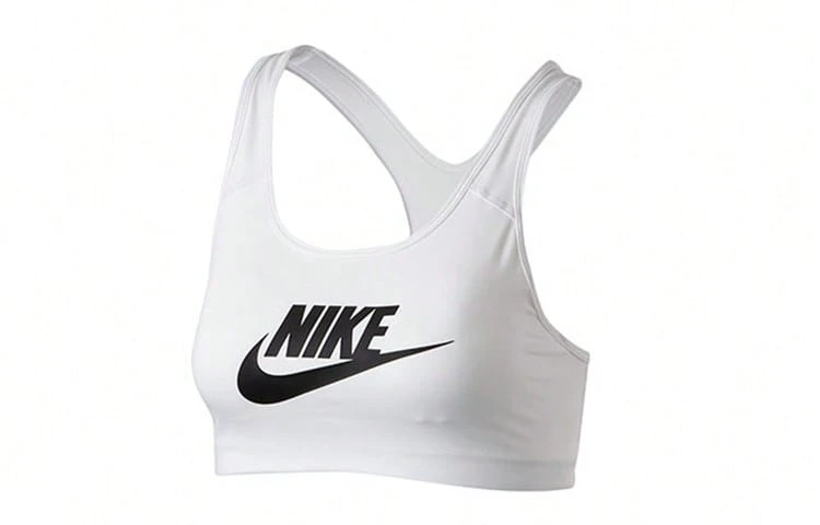 Áo ngực thể thao Nike Dri-Fit Swoosh phối màu, ôm sát, kiểu dáng vest, chắc chắn với dây đeo vai đôi không cài khuy, dành cho nữ, màu đen. - trắng - Xem 1
