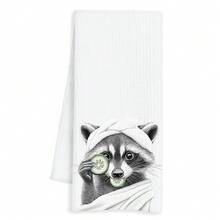 Cute Animal Bathroom Towels - Raccoon Gifts For Lovers,  & Adults - 16x24 Inch Hand Decor - 浣熊2 - 查看 2