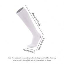 1 Pair High-Top Grip Socks With Lightning Pattern, Thick Terry Cushion, Non-Slip Sports Socks - Multicolor - View 8