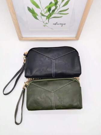 Nueva cartera de embrague larga minimalista para mujer, bolso organizador multifuncional con bolsillo para teléfono, monedero, ranuras para tarjetas y bolsillo para documentos. Este elegante y versátil embrague/muñequera está hecho de material de alta calidad, es cómodo de sostener y cuenta con una correa de muñeca desmontable.