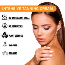 1 Unidad Crema Bronceadora Hidratante, Acelera Bronceado Solar en Playa, Mantiene Piel Suave y Tono Uniforme, Cuidado Diario para Bronceado Natural - Negro - Ver 7