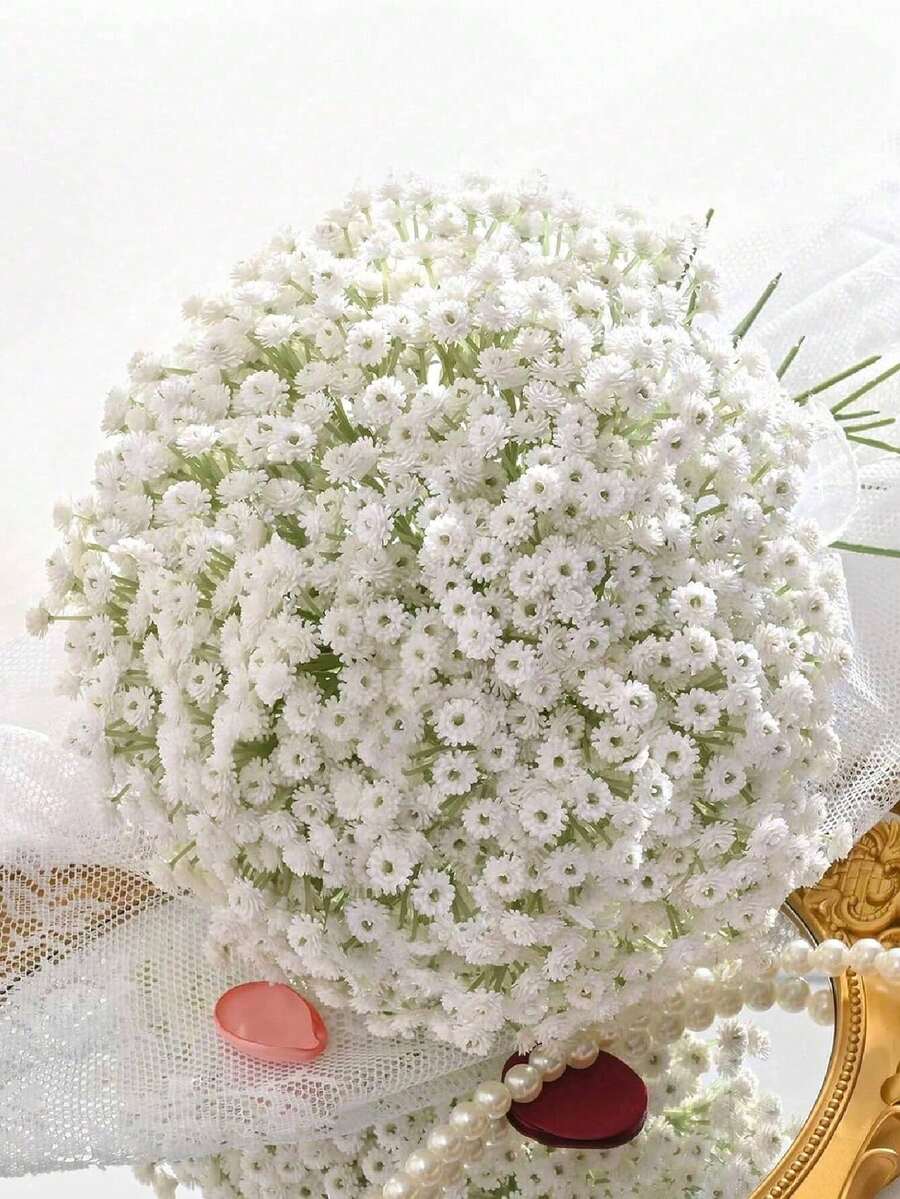 MEHELANY 72/36支仿真满天星绿植喷雾，白色逼真满天星，适用于婚礼花束、餐桌摆饰、花艺布置、DIY花环、婚礼拱门、新娘捧花、情人节、母亲节、返校派对装饰及礼品，室内/室外花园春季派对用品及送给女友/女孩/女士/老师的礼物
