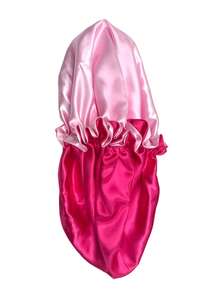 Double Bonnet Layered Colorblock Satin Sleeping Cap With Wig Cap Silk Bonnet Satin Bonnet Valentine's Day Valentines,Double Layer Color Block Spandex Sleep Cap Wig Cap Silk Bonnet Satin Bonnet Hair Sleep Cap - Velvet - View 4