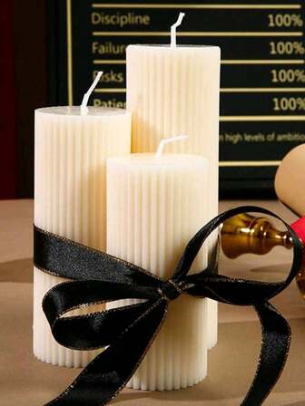 1pc Luxury French Retro Cylindrical Scented Candle - Smokeless Fragrance, Suitable For Home Decor, Wedding, Party, Valentine's Day And Romantic Atmosphere | Photography Prop, Gift Idea, Premium Soy Wax Candle, Stylish And Atmospheric Home Decor