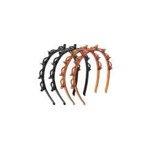AcDesign 4 Pcs Headband With Clips, Professional Weave Bangs Hairstyle Hairpin Headband, Clip Headbands For Women (2Black And 2Red) - Màu đỏ - Xem 1