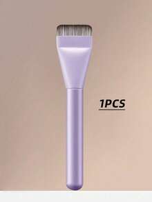 2支装超薄粉底刷，轻盈面部轮廓刷，扁平刷面，适用于混合粉底霜等彩妆产品，银色粉底刷，化妆刷，粉底工具，扁平粉底液刷，轻盈超薄粉底刷，面部轮廓刷，扁平轮廓刷，混合膏状彩妆刷 - 彩色 - 查看 16