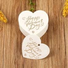 25/50 tấm thiệp hình trái tim ngày Valentine, dùng để dập nổi, làm đồ thủ công, nhãn dán quà tặng lãng mạn, thẻ chúc mừng ngày Valentine, có màu trắng và đỏ. - Nhiều màu - Xem 7