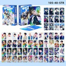 60张K-Pop激光照片卡套装，包含LOMO贺卡和闪亮收藏胶片，《5-Star》和《Karma》专辑合集，珉豪，珉豪，彰彬，珉豪 - 玩具小卡 - 查看 1