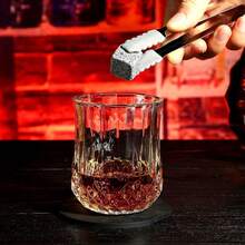 Whiskey Stones Gift Set - Whiskey Glass Set Of 2 - Granite Chilling Whiskey Rocks - Scotch Bourbon Box Set -Father's Day Birthday Gifts For Men Drinking Gift For Dad Him Husband Party Holiday Present LQ02W - 菠蘿形玻璃杯+花崗岩 - 查看 8