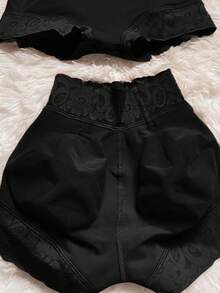 Tummy Control Shapewear Shorts Faja Colombianas Moldeadoras Compression Underwear Flat Tummy Butt Lifter Panties-Valentine's Day Women's Shorts - 黑色 - 查看 1