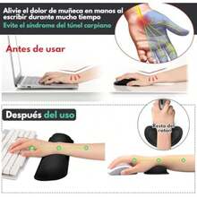 Timotech Juego de Reposamuñecas para Teclado de Espuma Viscoelástica de Gel y Tela Suave, Soporte Ergonómico para Teclado y Mouse para Aliviar el Dolor, Alfombrilla para Mouse Pad(default) - Multicolor - Ver 8