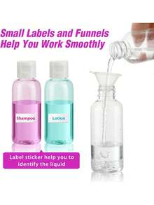 5pcs Transparent Round Shoulder Bottles, Travel Empty Bottles, Cosmetic Sample Containers, Travel Bottles, Travel Containers, With White Flip Cap, Butterfly Cap Cosmetic Refillable Bottles - White - View 9