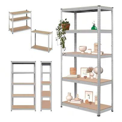 Mueble Organizador Estante Metal Anaquel 5 Niveles Metal 180 X 40 X 90