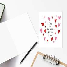 一套趣味情人节贺卡，真挚感谢卡，可爱手写风格，送给她的感恩礼物 - 彩色 - 查看 5